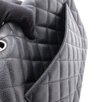Chanel Shoulder Bag Deca Quilted 30 Single Flap Black Calf Chain — view 6