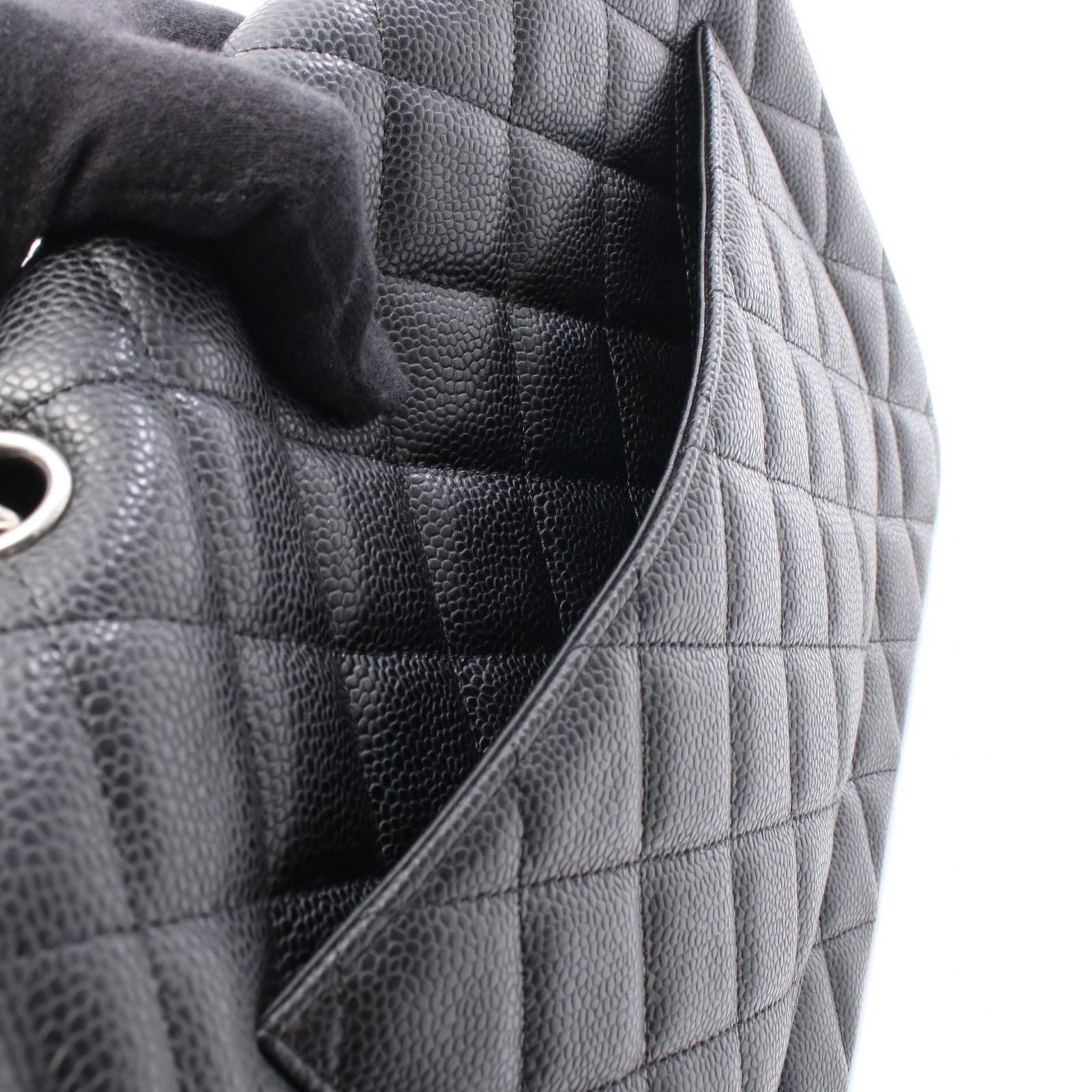 Chanel Shoulder Bag Deca Quilted 30 Single Flap Black Calf Chain — view 6