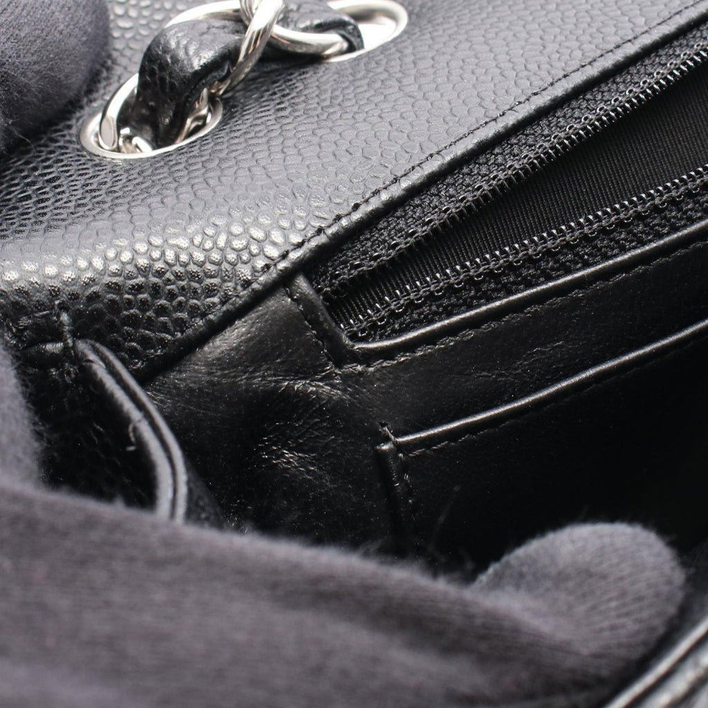 Chanel Shoulder Bag Deca Quilted 30 Single Flap Black Calf Chain — view 8