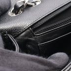 Chanel Shoulder Bag Deca Quilted 30 Single Flap Black Calf Chain — view 8