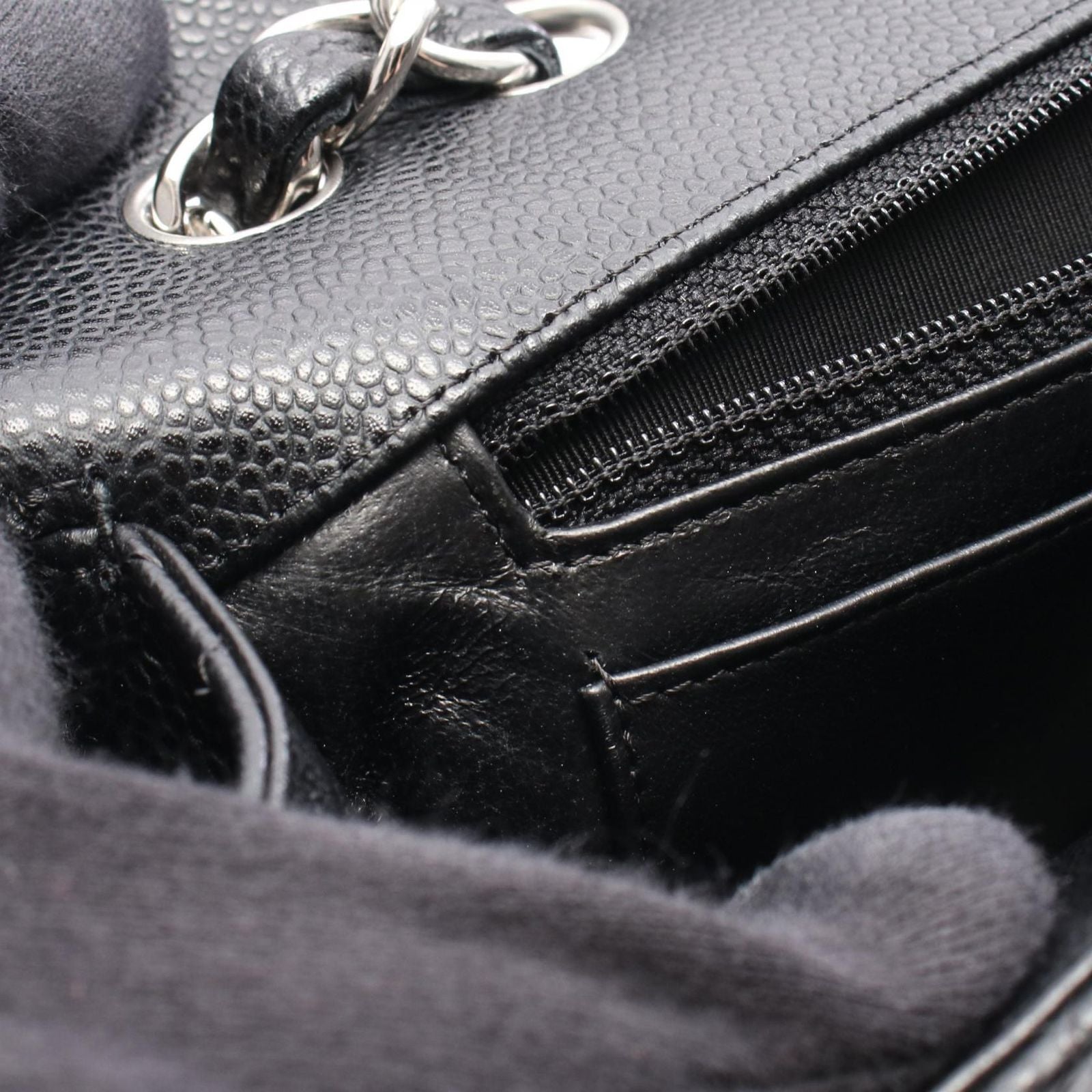 Chanel Shoulder Bag Deca Quilted 30 Single Flap Black Calf Chain — view 8