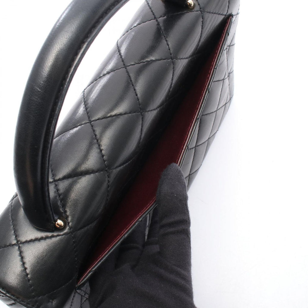 Chanel Handbag Quilted Black Lambskin Top Handle — view 9