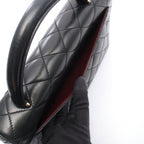 Chanel Handbag Quilted Black Lambskin Top Handle — view 9