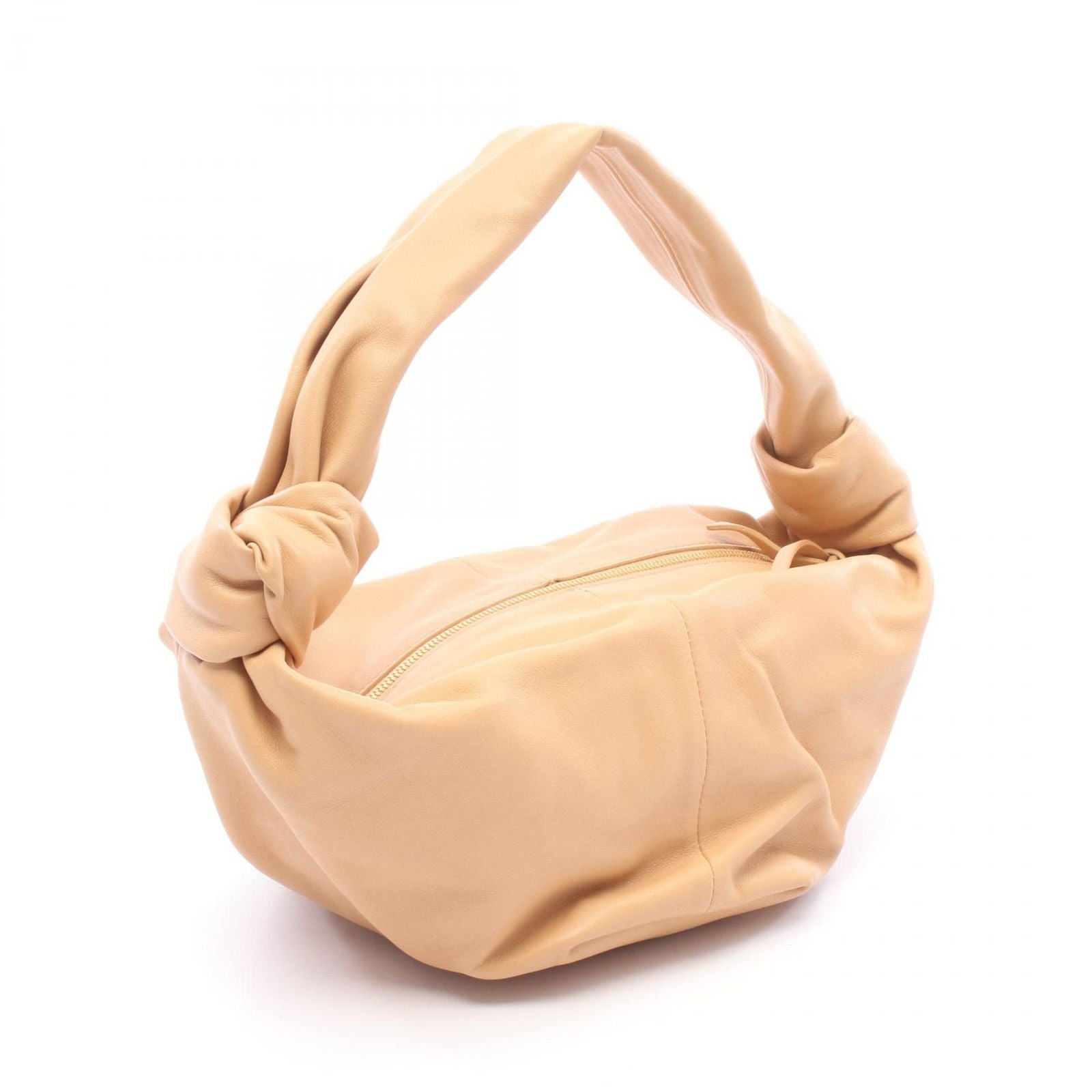Bottega Veneta Handbag Double Knot Top Handle Beige Leather Mini — view 2