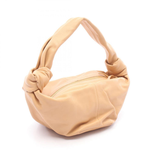 Bottega Veneta Handbag Double Knot Top Handle Beige Leather Mini — view 2