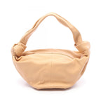 Bottega Veneta Handbag Double Knot Top Handle Beige Leather Mini