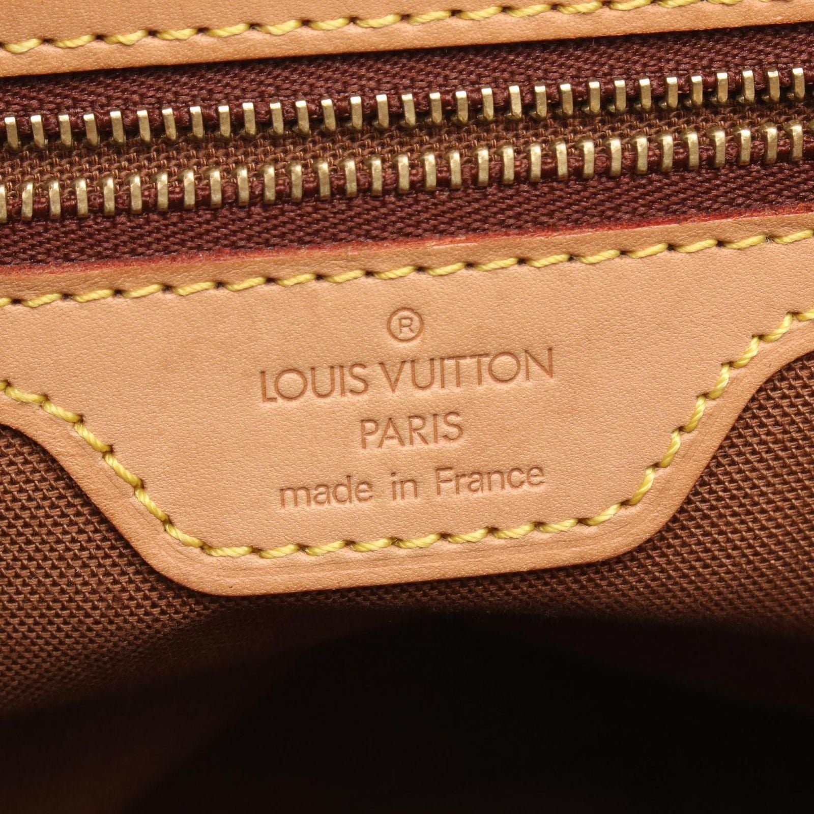 Louis Vuitton Shoulder Bag Cabas Piano Canvas Leather — view 4