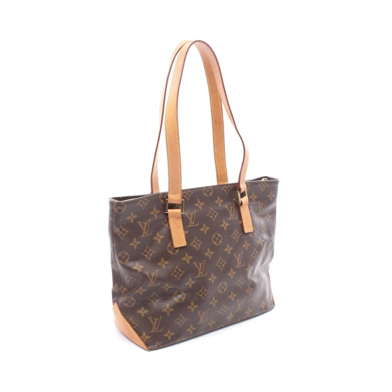 Louis Vuitton Shoulder Bag Cabas Piano Canvas Leather — view 2