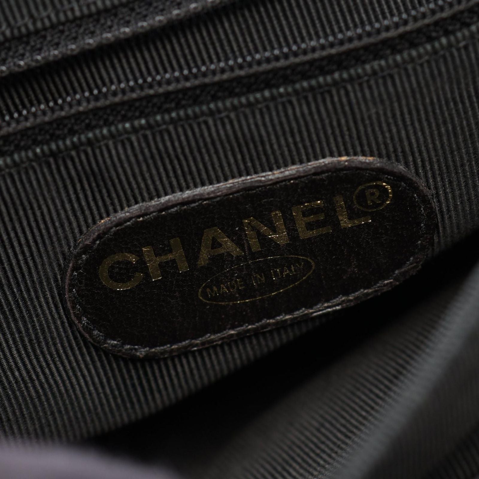 Chanel Backpack Triple CC Logo Black Calf Coco — view 4