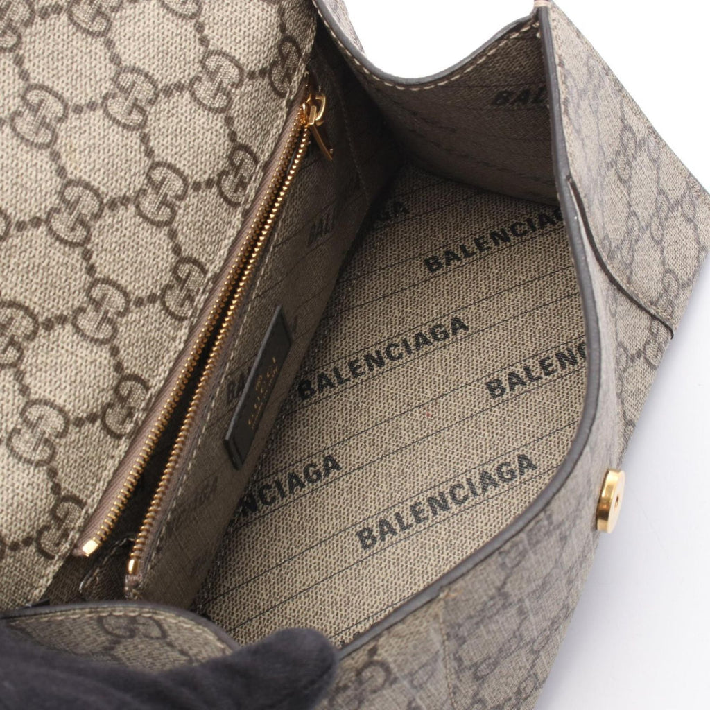Gucci Handbag Hacker Project Flora Hourglass 2-Way Beige Canvas Small — view 3