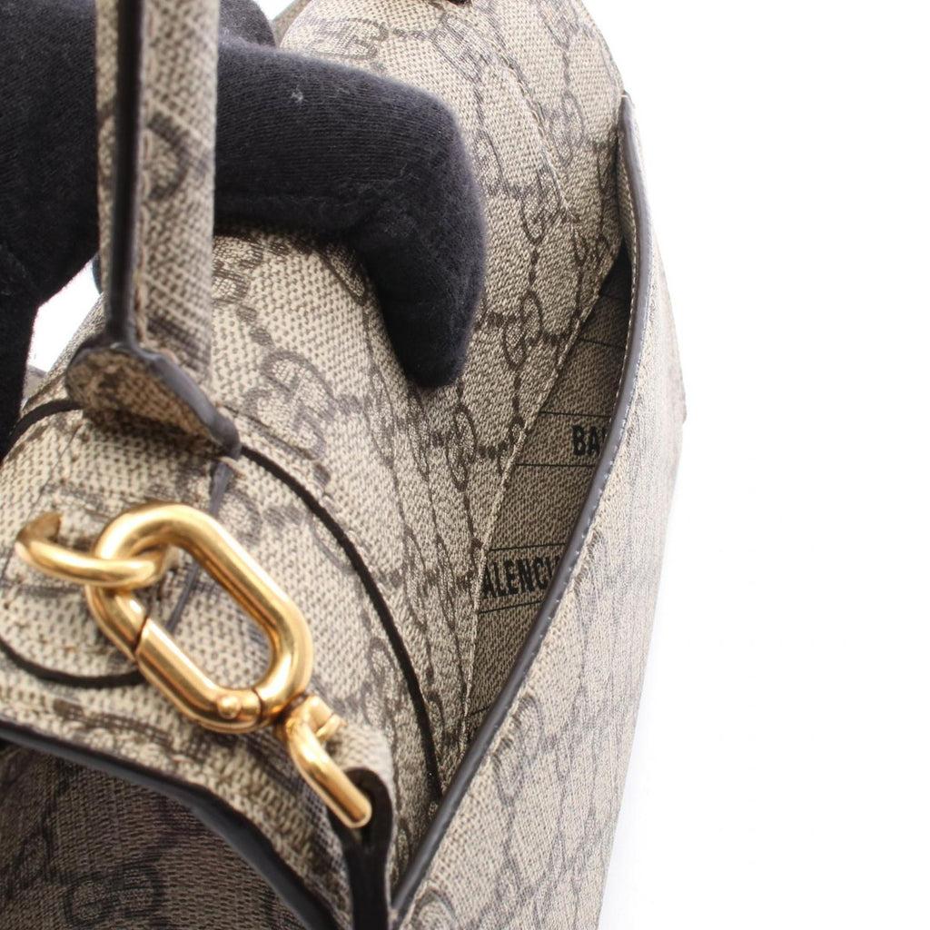 Gucci Handbag Hacker Project Flora Hourglass 2-Way Beige Canvas Small — view 6