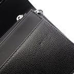 Chanel Shoulder Bag CC Logo Black Calf CC Chain Wallet — view 9