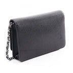 Chanel Shoulder Bag CC Logo Black Calf CC Chain Wallet — view 2
