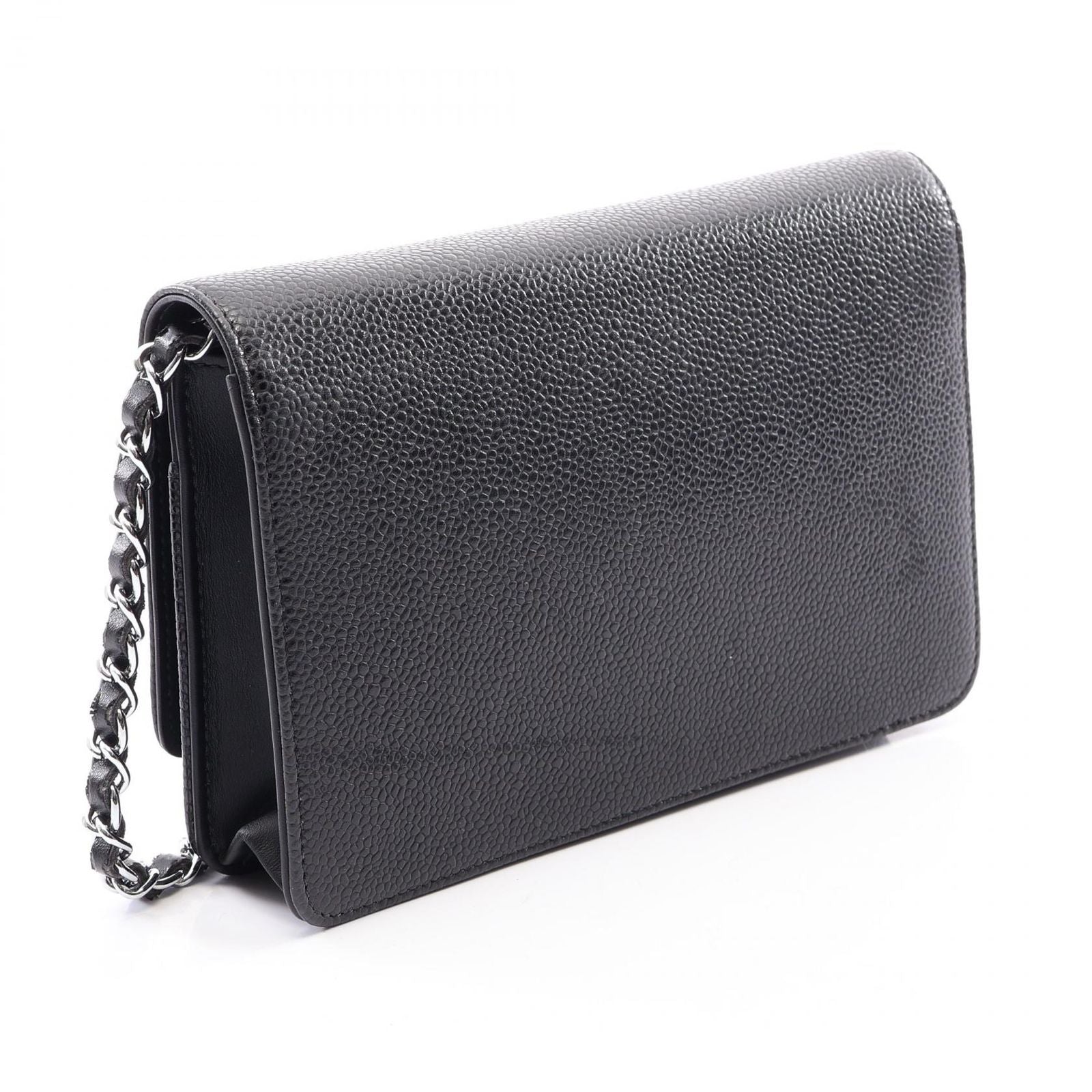 Chanel Shoulder Bag CC Logo Black Calf CC Chain Wallet — view 2