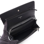 Chanel Shoulder Bag CC Logo Black Calf CC Chain Wallet — view 3