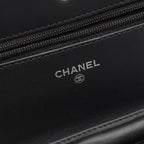 Chanel Shoulder Bag CC Logo Black Calf CC Chain Wallet — view 4