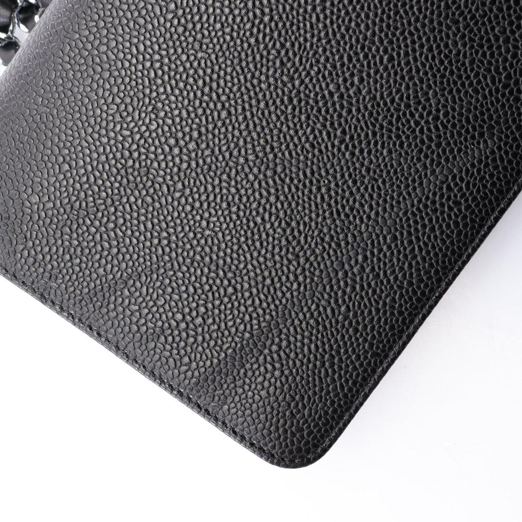 Chanel Shoulder Bag CC Logo Black Calf CC Chain Wallet — view 8