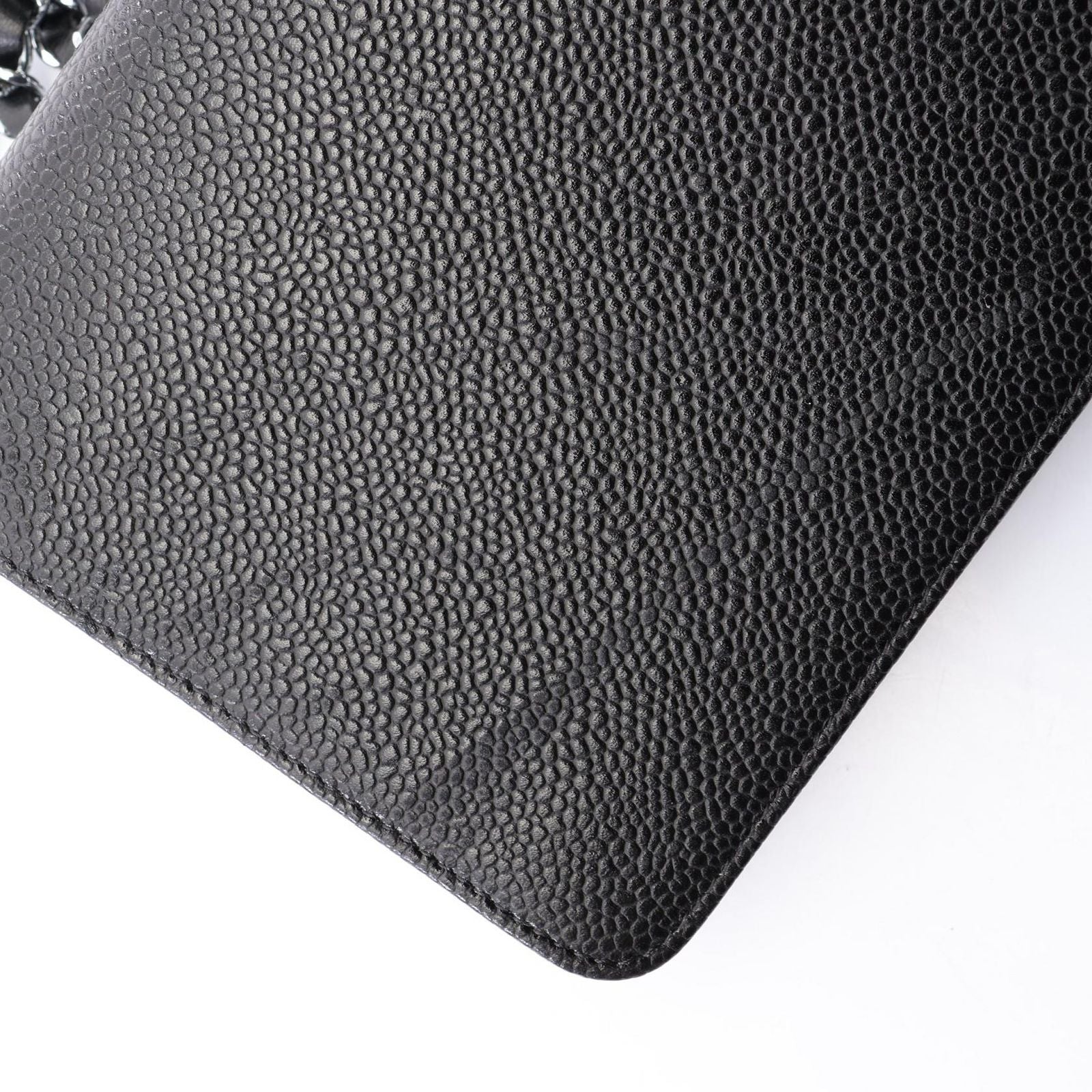 Chanel Shoulder Bag CC Logo Black Calf CC Chain Wallet — view 8