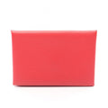 Hermes Coin Case Calvi Rue Jukazak Red Leather
