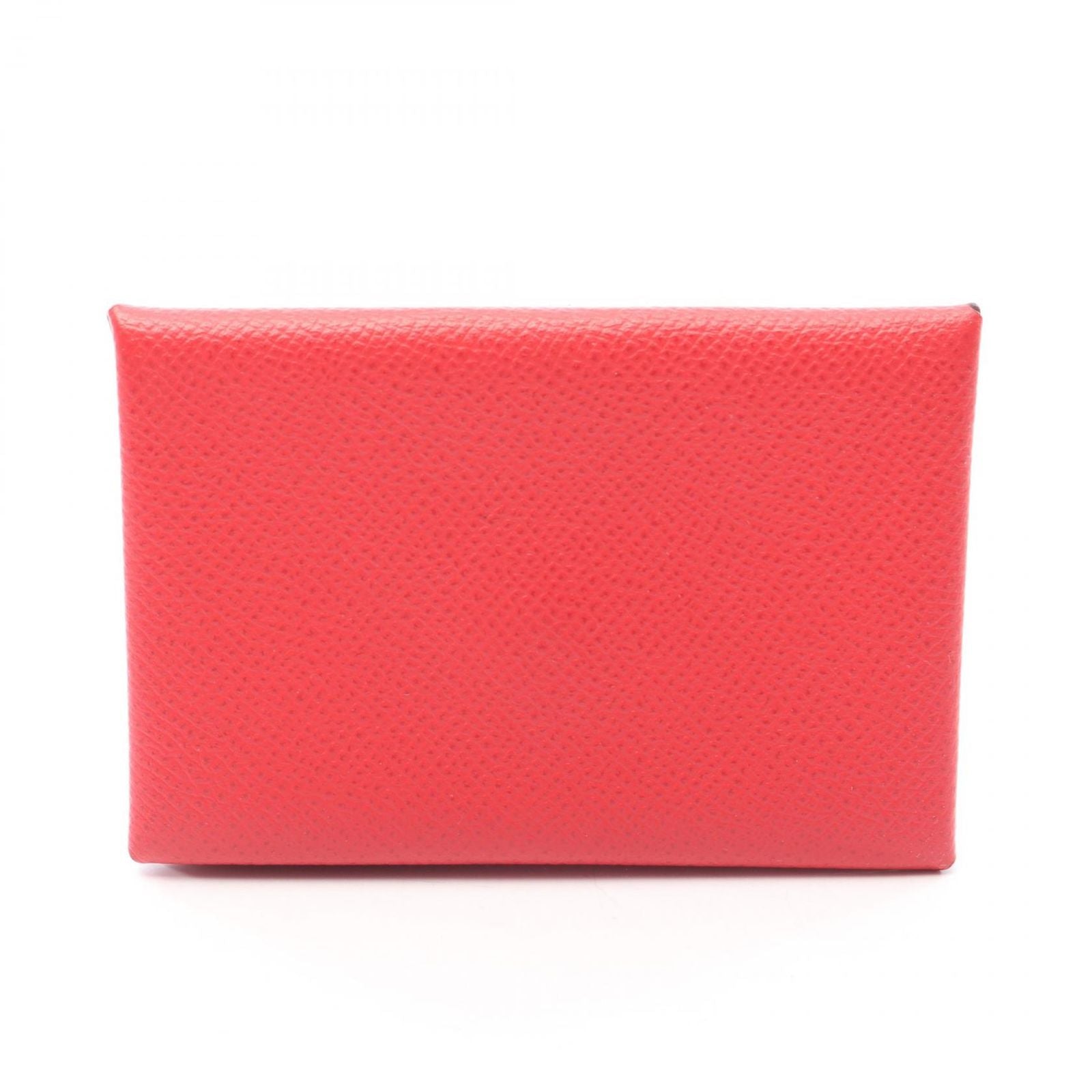 Hermes Coin Case Calvi Rue Jukazak Red Leather
