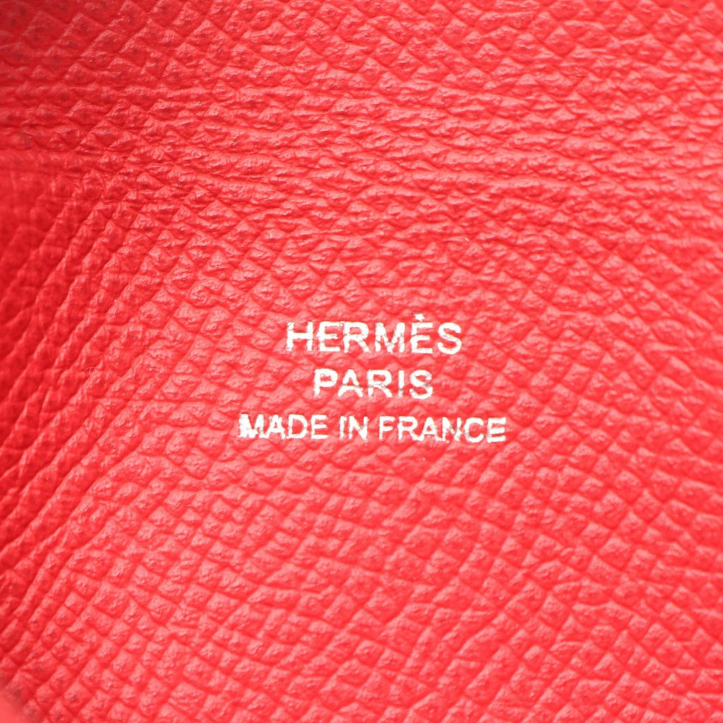 Hermes Coin Case Calvi Rue Jukazak Red Leather — view 5