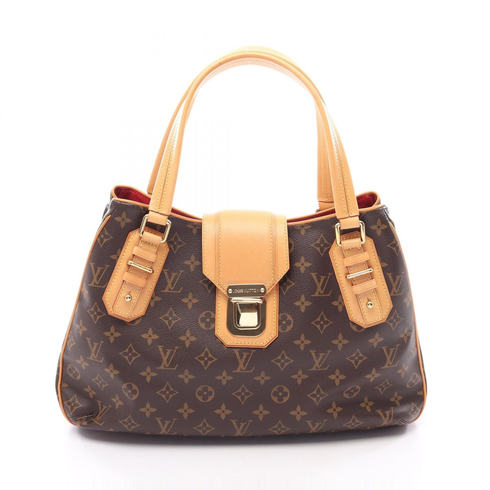 Louis Vuitton Handbag Greet Canvas Leather