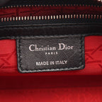 Dior Handbag Lady Dior 2-Way Black Leather Cannage Tote — view 4