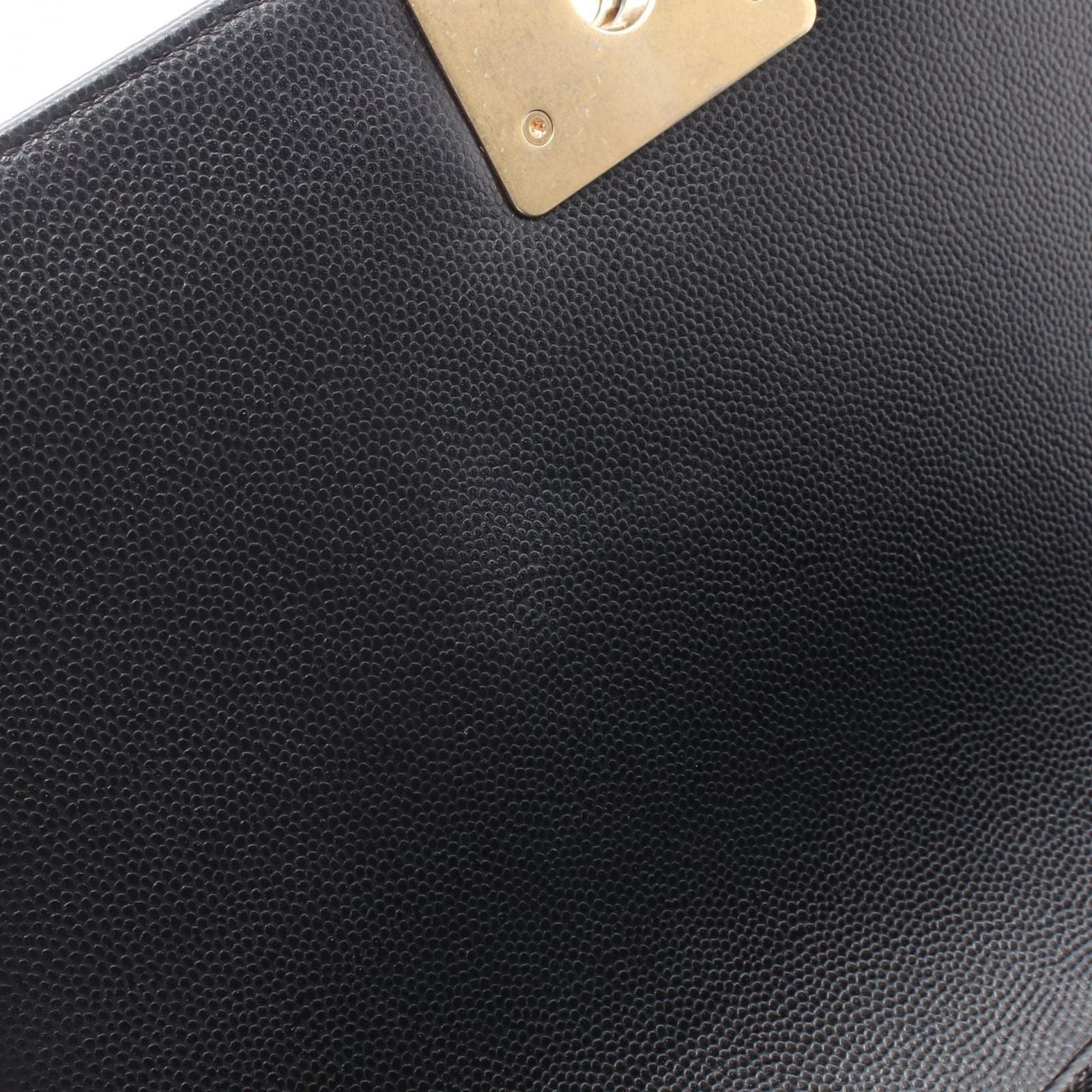 Chanel Shoulder Bag Boy Black Caviar Leather Boy Chain — view 6