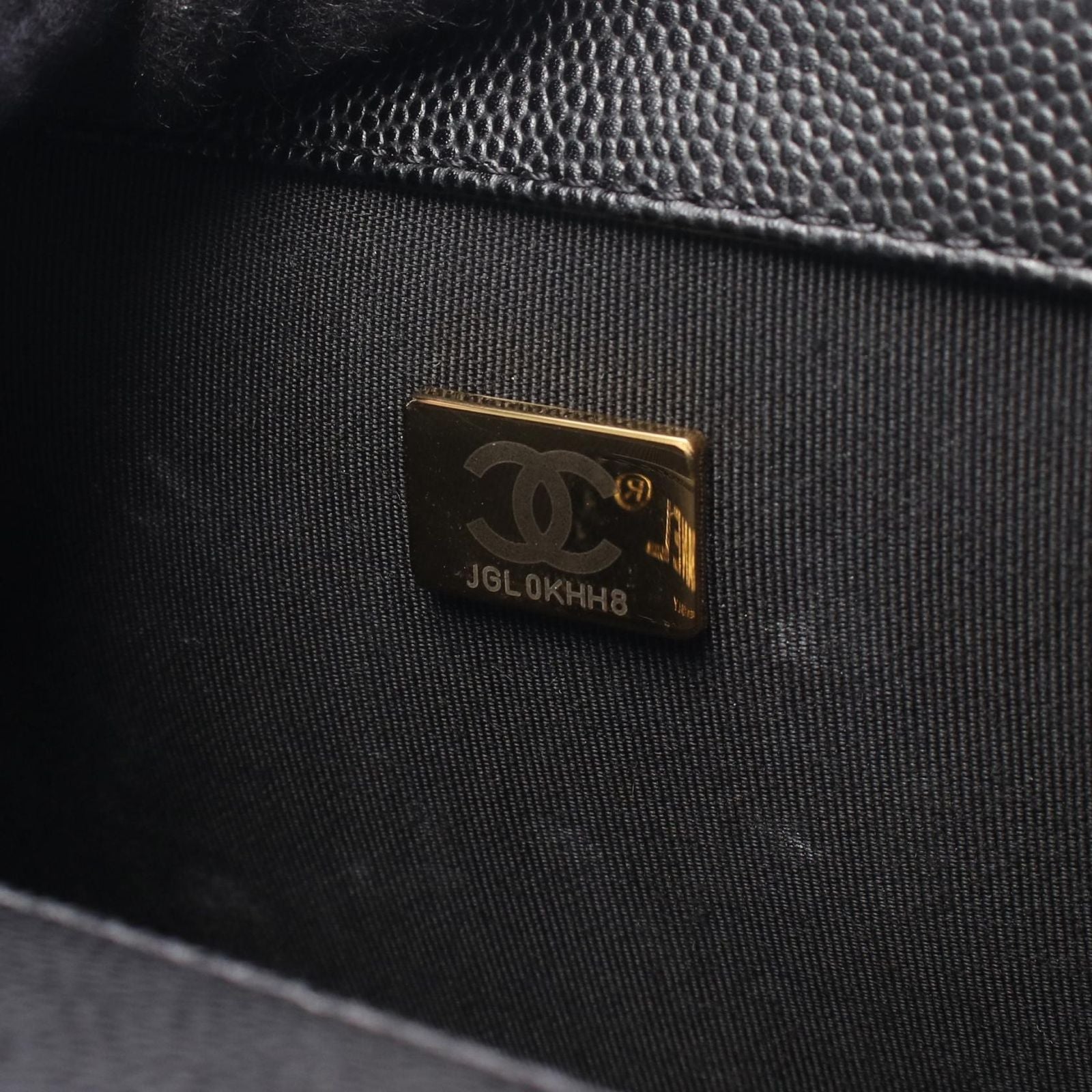 Chanel Shoulder Bag Boy Black Caviar Leather Boy Chain — view 5