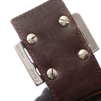 Fendi Shoulder Bag Zucca Black Brown Canvas Leather — view 7