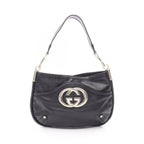 Gucci Shoulder Bag Interlocking Guccissima Black Leather Guccissima