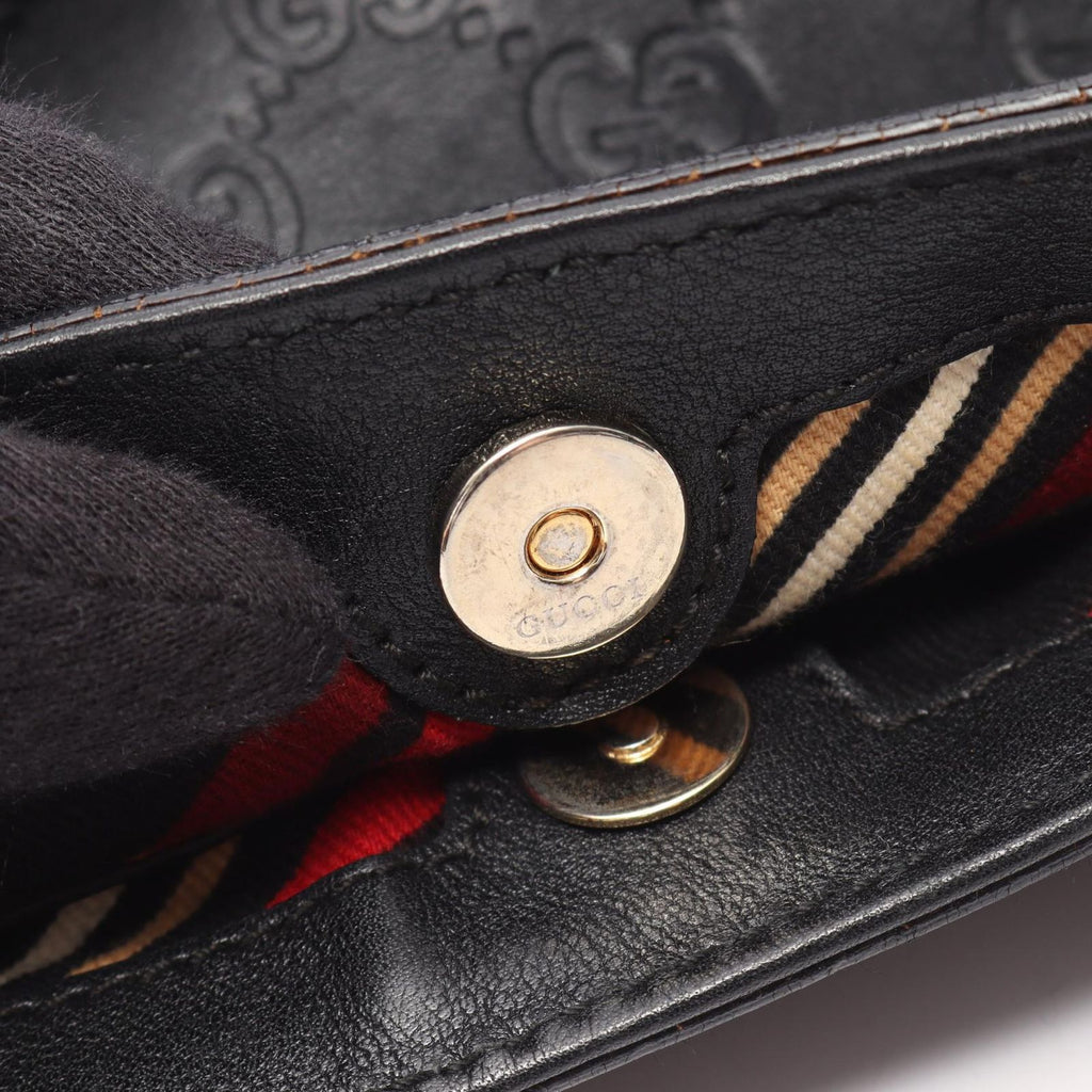 Gucci Shoulder Bag Interlocking Guccissima Black Leather Guccissima — view 6