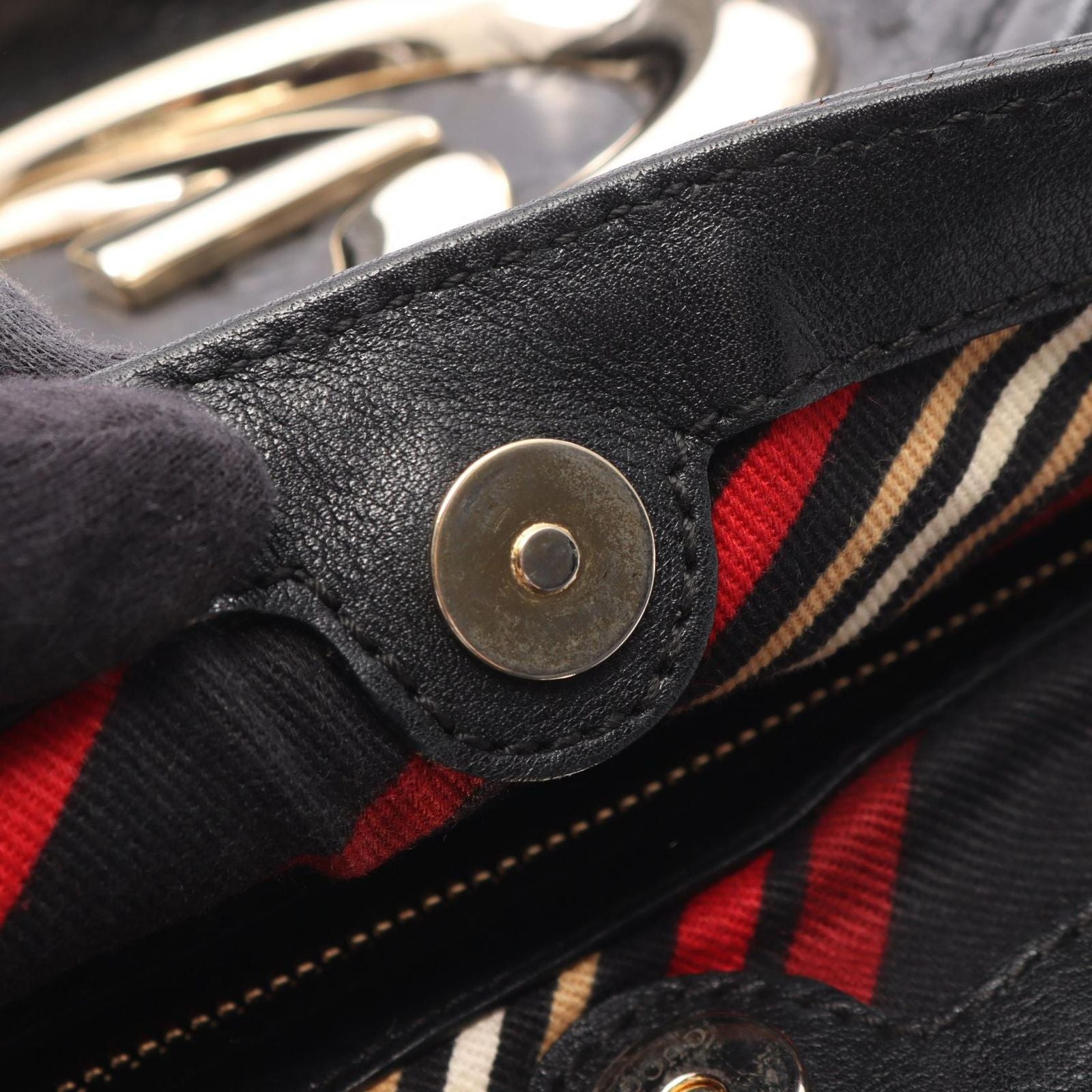 Gucci Shoulder Bag Interlocking Guccissima Black Leather Guccissima — view 7
