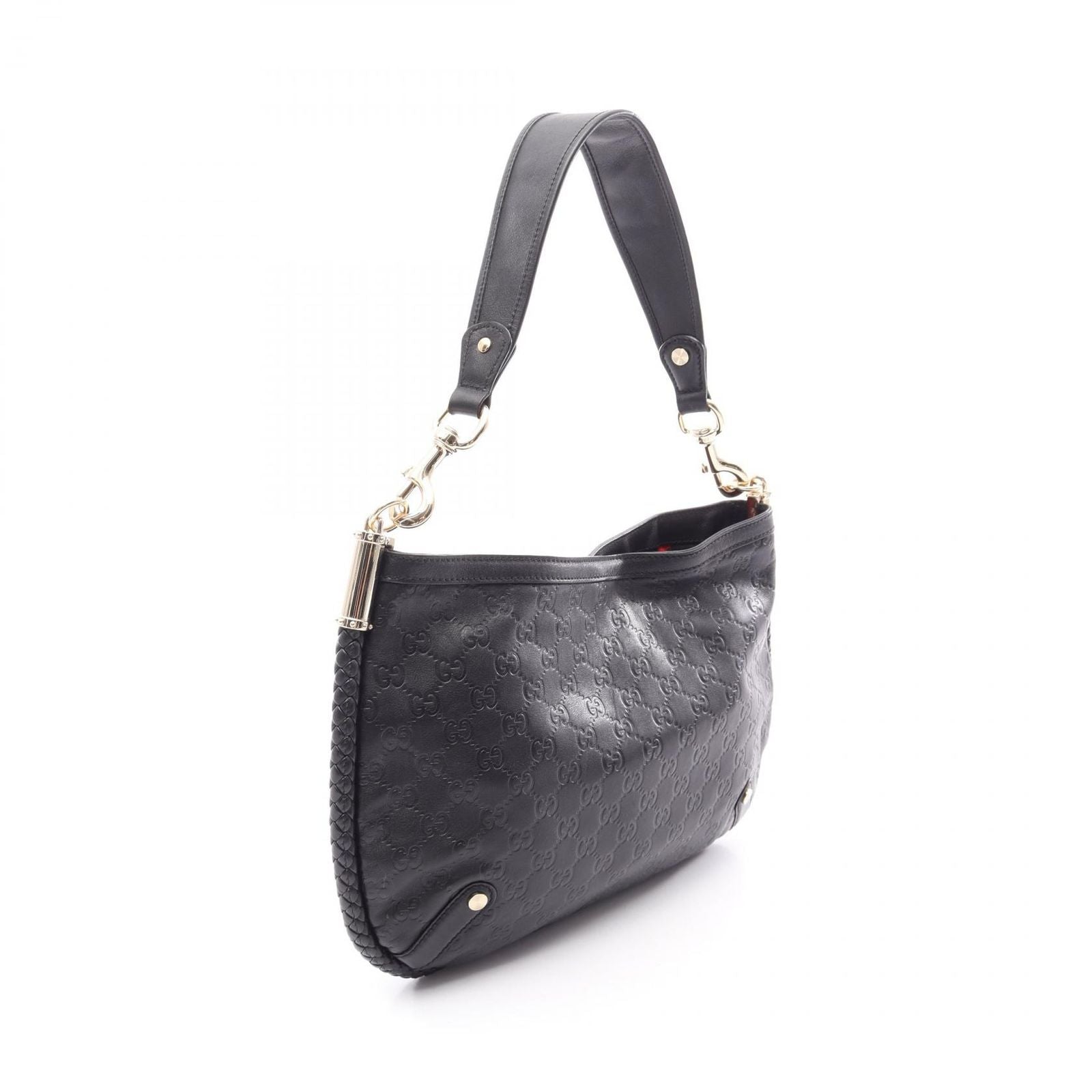 Gucci Shoulder Bag Interlocking Guccissima Black Leather Guccissima — view 2