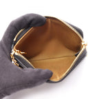 Celine Coin Case Triomphe Card with Key Ring Black — view 3