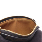 Celine Coin Case Triomphe Card with Key Ring Black — view 6