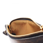Celine Coin Case Triomphe Card with Key Ring Black — view 7