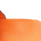 Hermes Coin Case Calvi Duo Orange Leather Calf — view 6