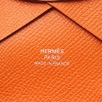 Hermes Coin Case Calvi Duo Orange Leather Calf — view 5