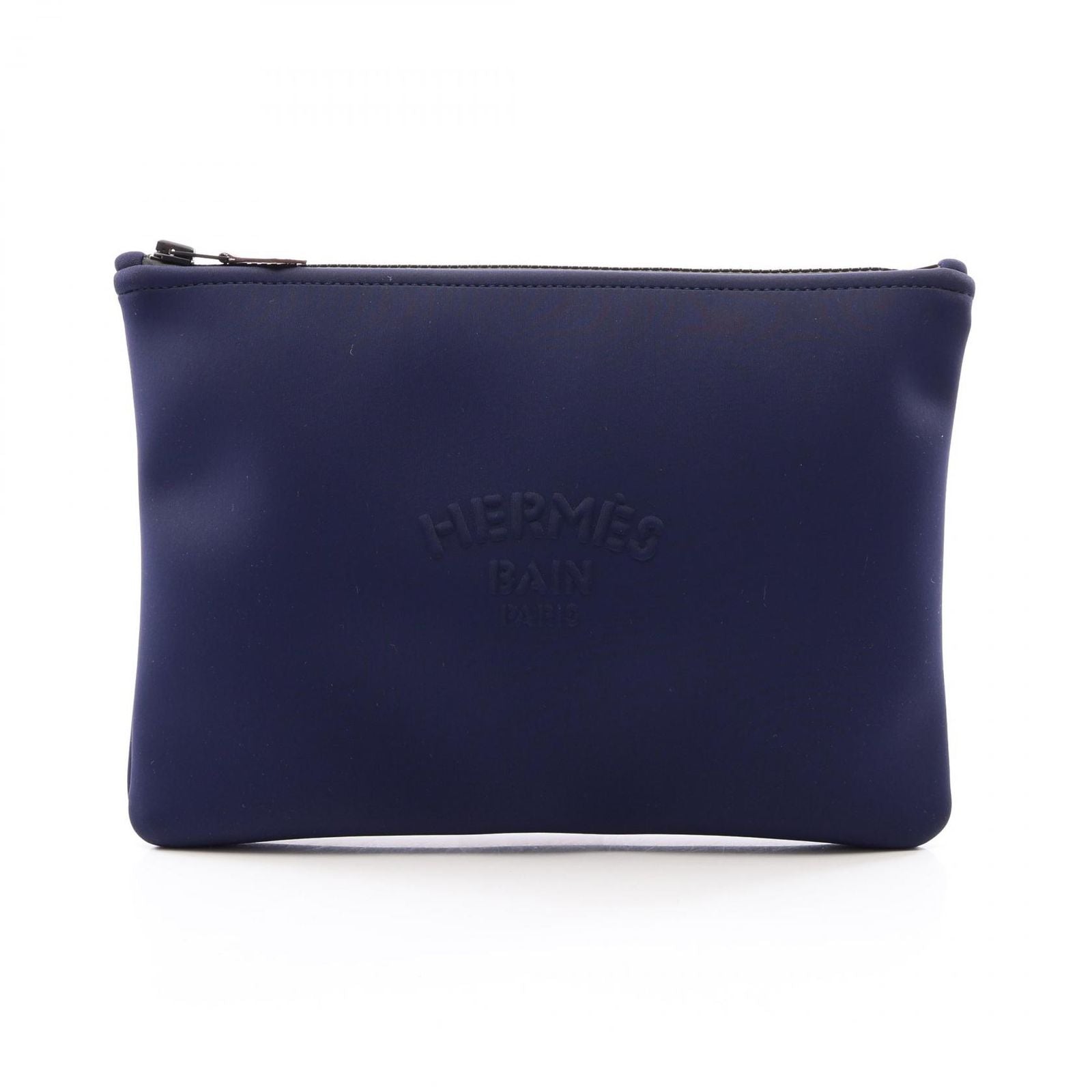Hermes Pouch Neobain 01 Blue Marine Polyamide Trousse Flat