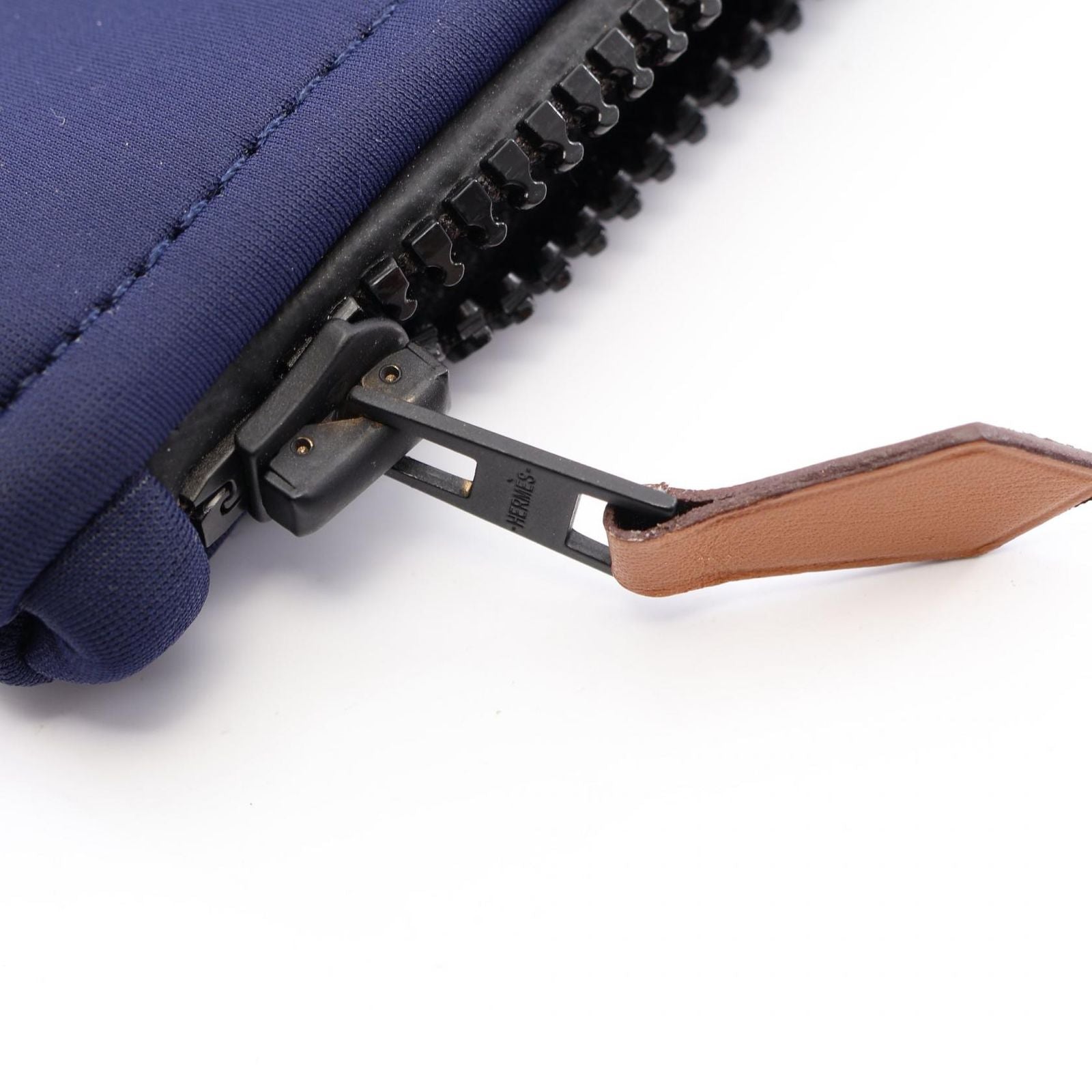 Hermes Pouch Neobain 01 Blue Marine Polyamide Trousse Flat — view 7