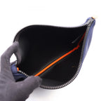 Hermes Pouch Neobain 01 Blue Marine Polyamide Trousse Flat — view 3