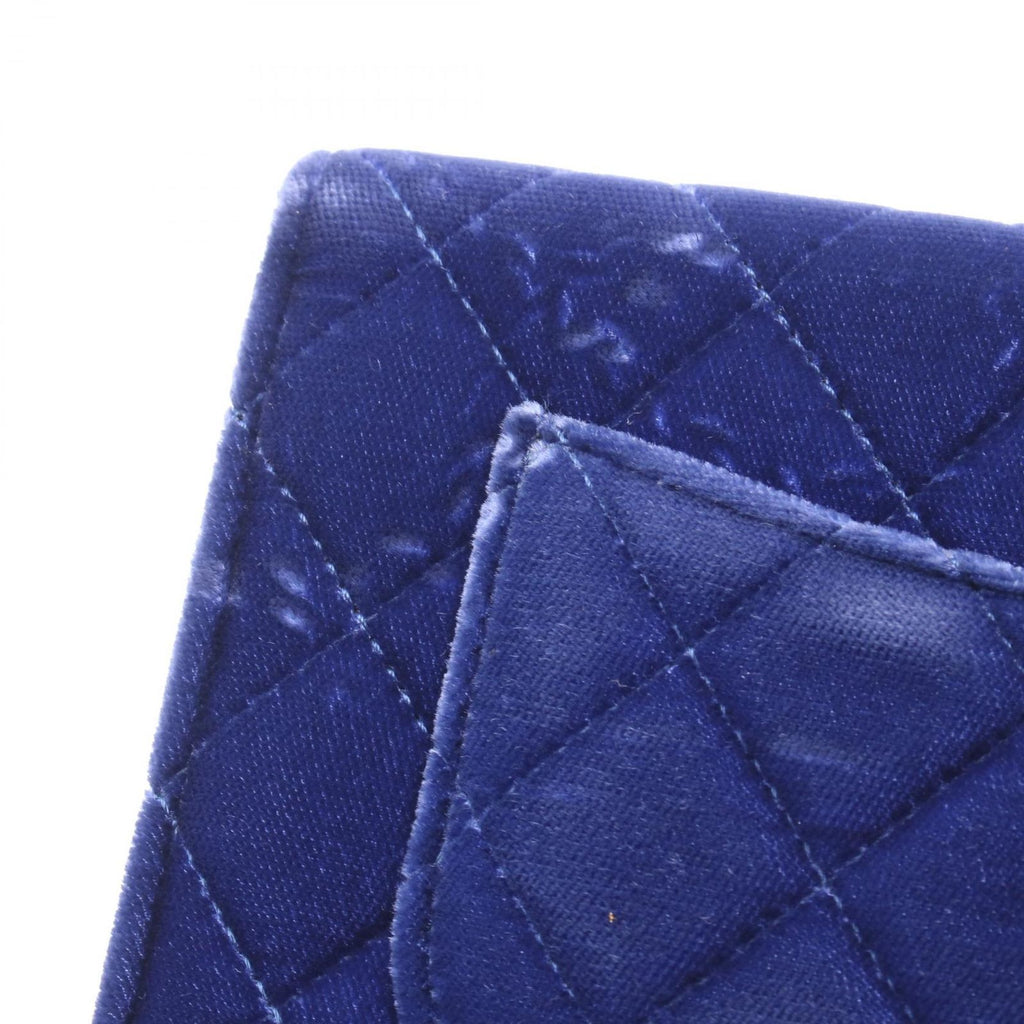 Chanel Shoulder Bag Quilted Navy Fabric Chain Wallet — view 8