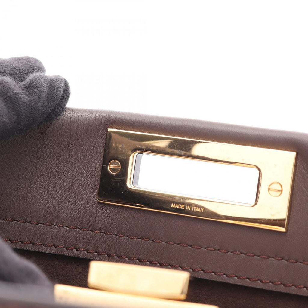 Fendi Handbag Peekaboo Regular Dark Brown Leather — view 9