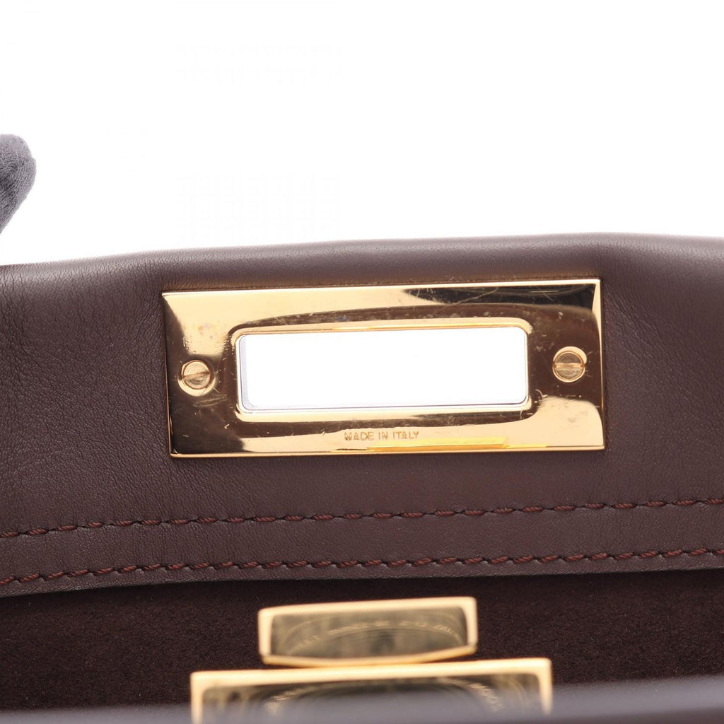 Fendi Handbag Peekaboo Regular Dark Brown Leather — view 7