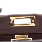 Fendi Handbag Peekaboo Regular Dark Brown Leather — view 7