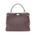 Fendi Handbag Peekaboo Regular Dark Brown Leather