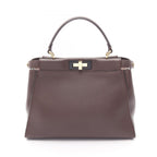Fendi Handbag Peekaboo Regular Dark Brown Leather