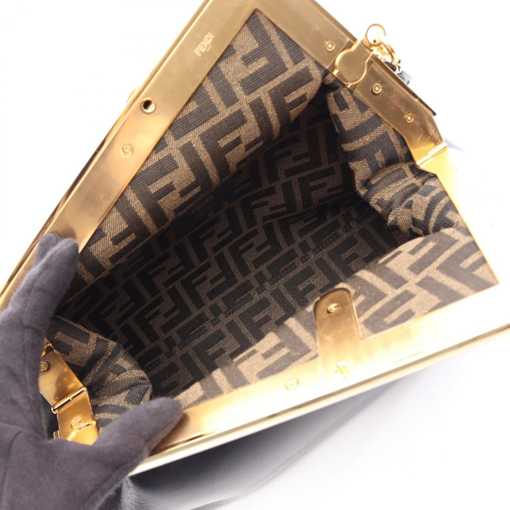Fendi Clutch First Black Leather — view 3