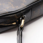 Celine Shoulder Bag Triomphe Black Canvas Leather — view 8